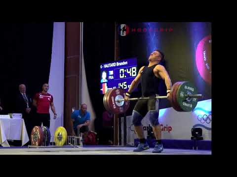 Brandon Vautard (85) - 140kg & 145kg Snatches @ 2016 European Junior Championships