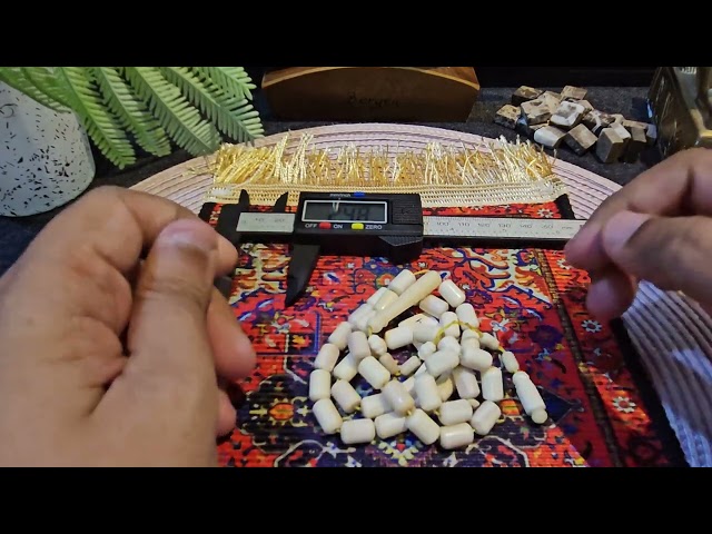 سبحة عظم نعام طبيعي- يوجد مقطع فيديو