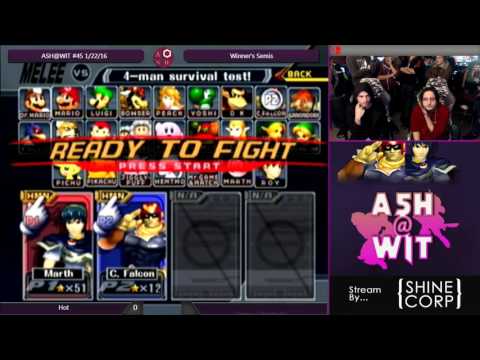 Hot (Marth) vs Tempo | Westballz (Falcon, DK) - ASH@WIT #45 Melee Winner's Semis
