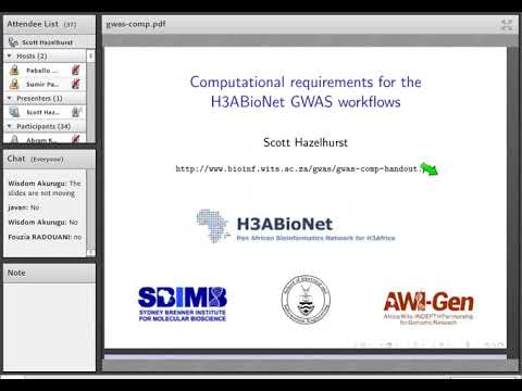 Computational requirements for running the H3ABioNet GWAS workflows (Lecture 1)