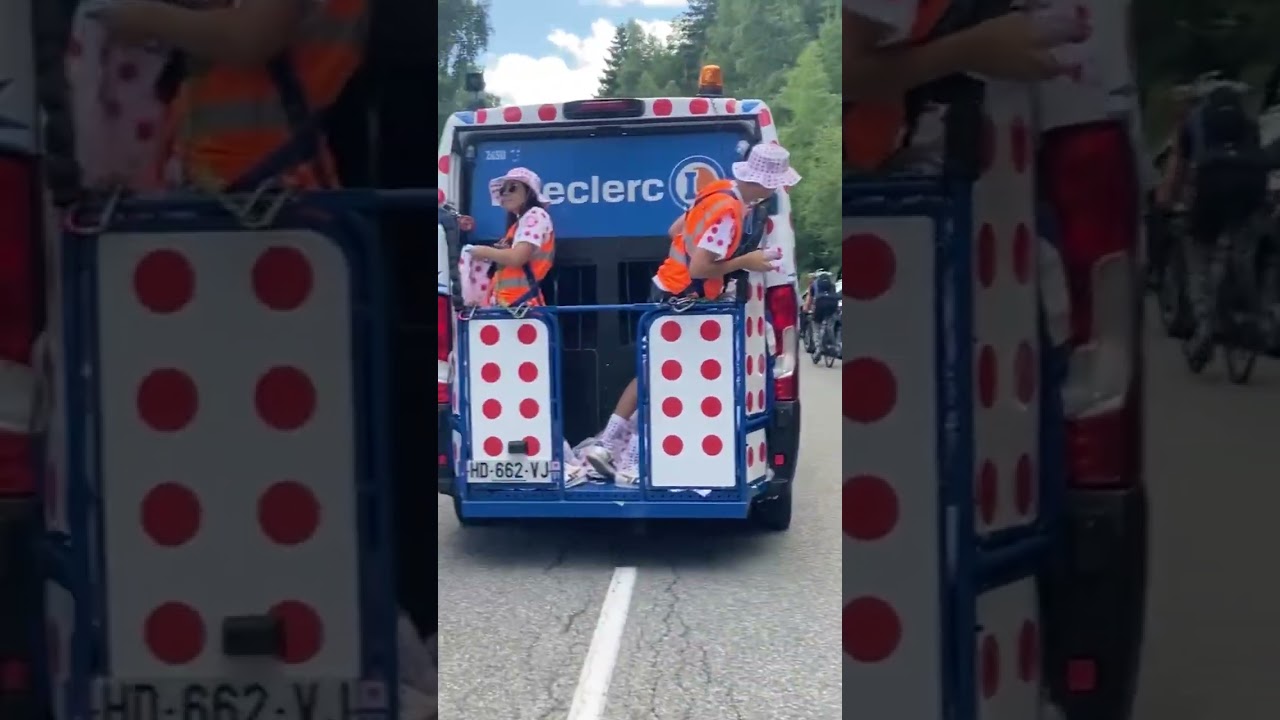 Tour de France moment - polkadot van