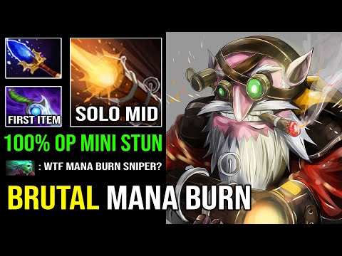 BRUTAL Mana Burn Sniper 1st Item Diffusal 100% Annoying Mini Stun EZ Deleted Mid Dota 2