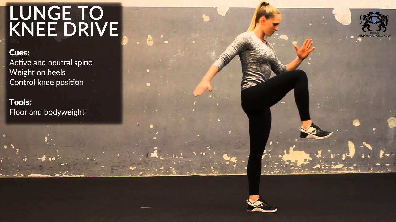 Lunge to Knee Drive - YouTube