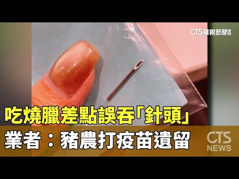 吃燒臘差點誤吞「針頭」　業者：豬農打疫苗遺留