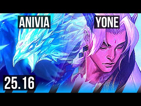 ANIVIA vs YONE (MID) | Godlike | EUW Master | 25.16