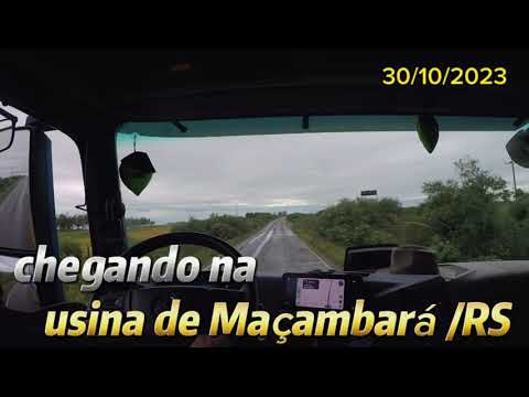 Chegando na usina de Maçambará / RS entada super apertada a bordo do caminhão