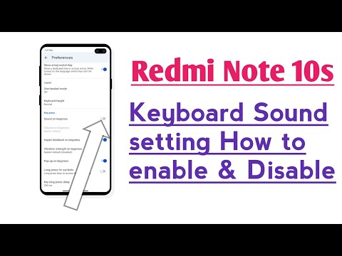 Redmi Note 10s Keyboard Sound setting How to enable & Disable