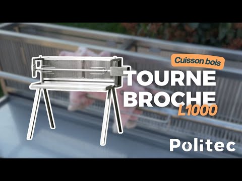 Tournebroche méchoui bois L1000 - charge 40 kg (cochon de lait, agneau, jambon) - réf. Toumatbb10_2