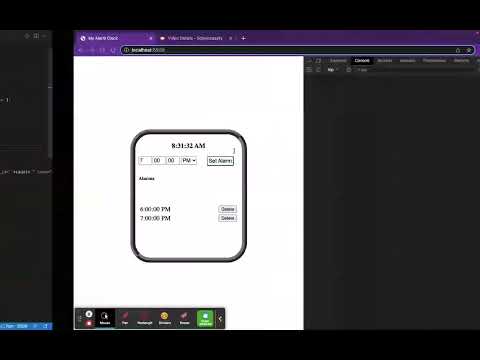 Alarm Clock Using Html Css Vanilla Javascript