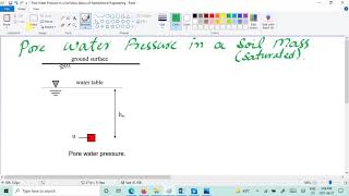 Pore Water Pressure in a Soil Mass. Basics of Geotechnical Engineering