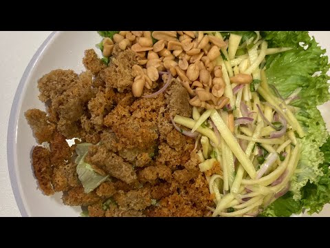 Crispy Catfish with green mango Salad Recipe