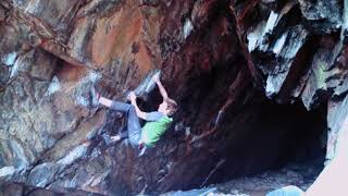 Video thumbnail of Squishy Squashy, 7C. Forest Rock