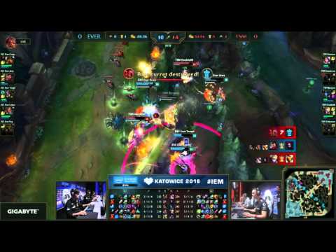 EVER vs TSM - Doublelift Pentakill IEM Katowice 2016