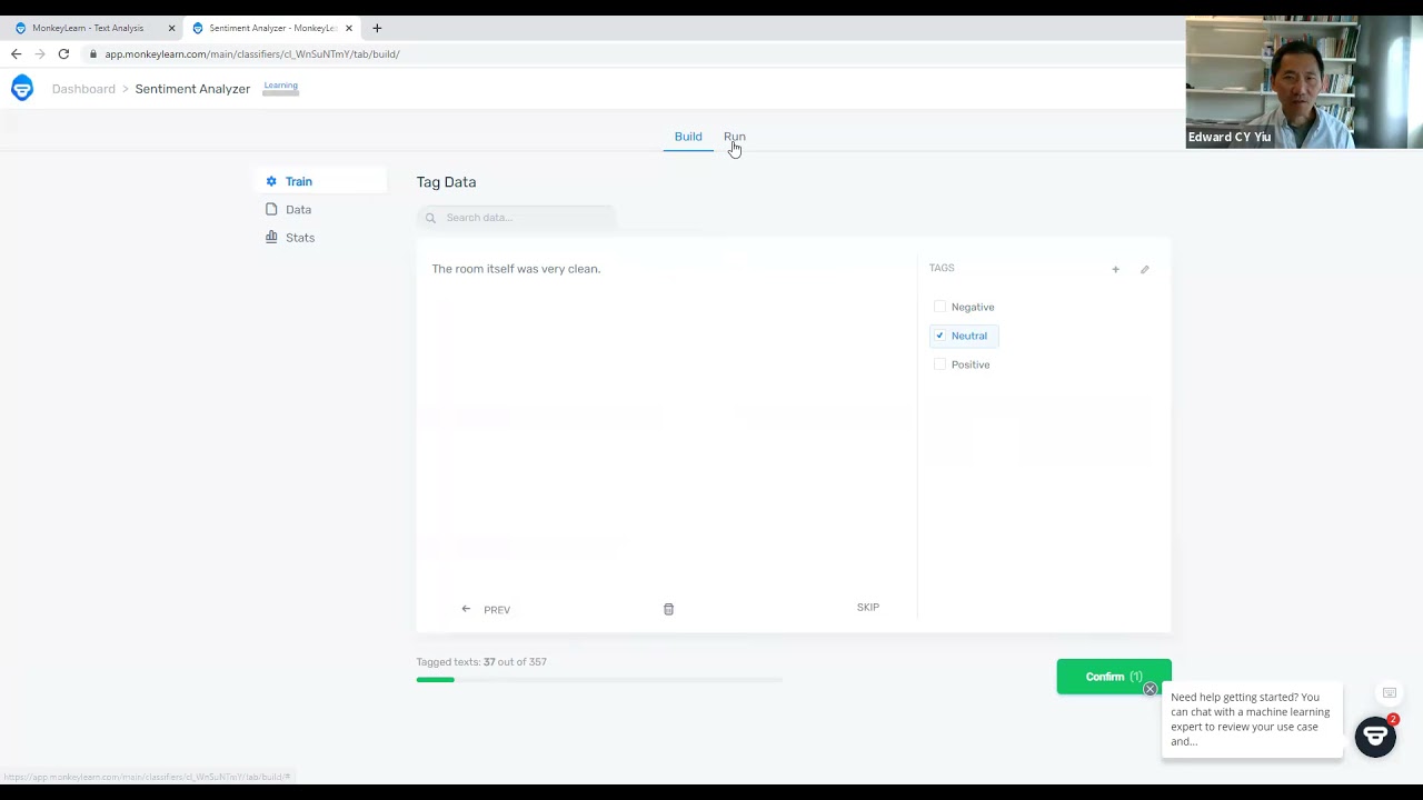 ML - Build a Sentiment Analyser by MonkeyLearn