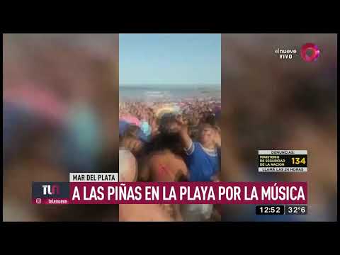 VIDEO Mardel: por la música al taco se agarraron a trompadas y algunos aprovecharon para manotear los bolsos