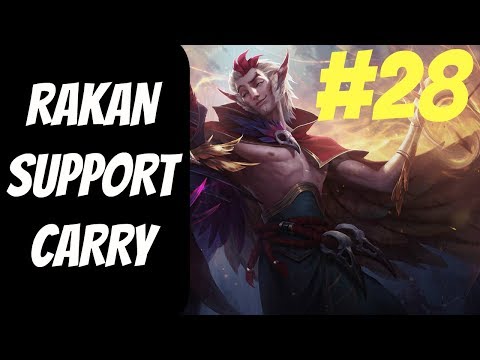Rakan In-Depth Gameplay #28 --  Season 8 -- How to Win as Support -- League of Legends