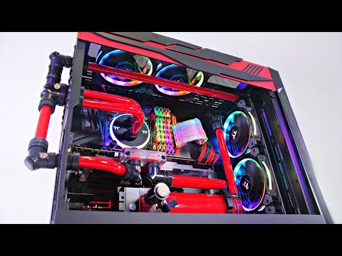 INSANE CUSTOM WATER COOLED PC BUILD - Lian Li Lancool Time Lapse