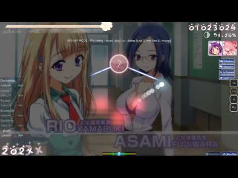 - akari- |  i.o - Aoiro Step [Insane] +HD,DT (92.87%) 323 bpm