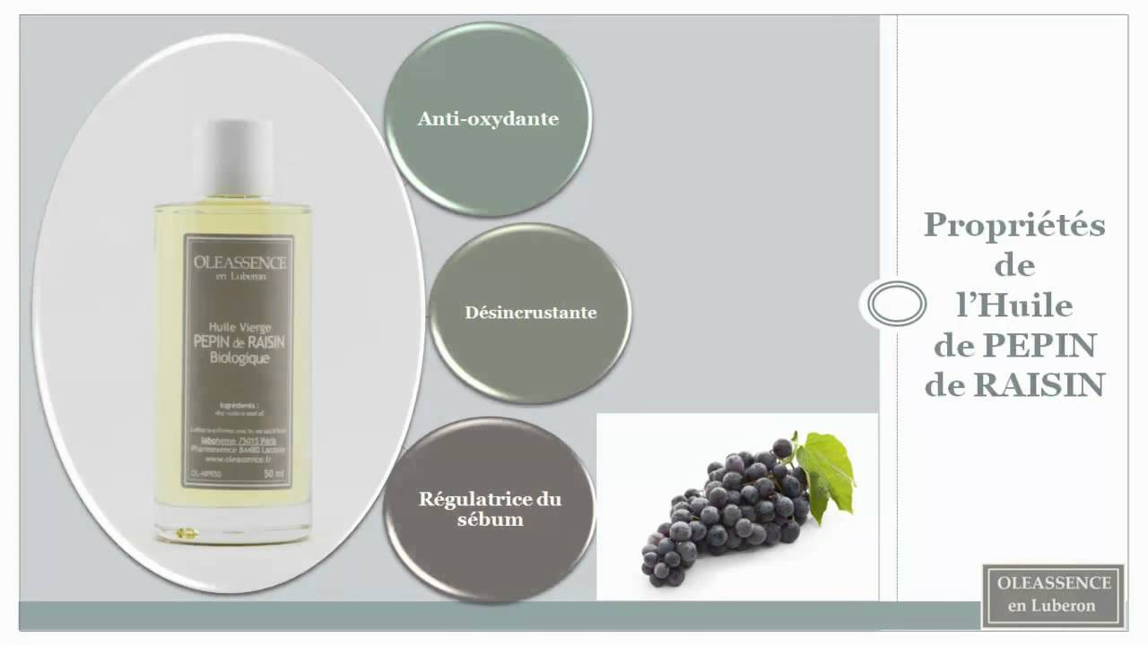 L'huile de Pépin de Raisin ou l'Huile Sèche Antioxydante
