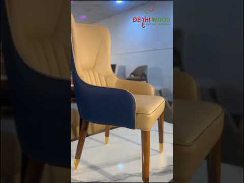 Wood brown dining chairs, for home, set size: single