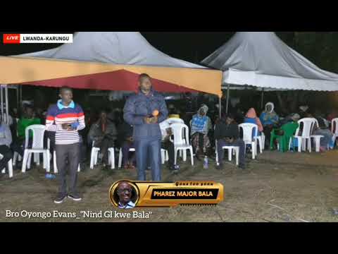 Bro Oyongo Evans performing live "NIND GI KWE BALA PHAREZ" during night vigil at Kadem Karungu