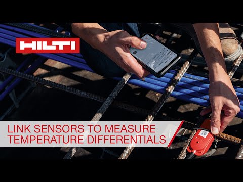 Hilti Concrete Sensors: How to link sensors to measure temperature differentials