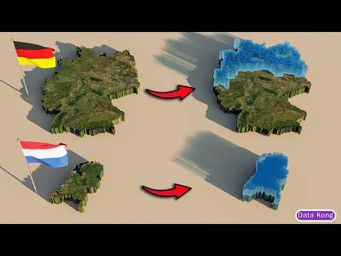 If sea level rises by more than 65 meters, which places will be flooded?