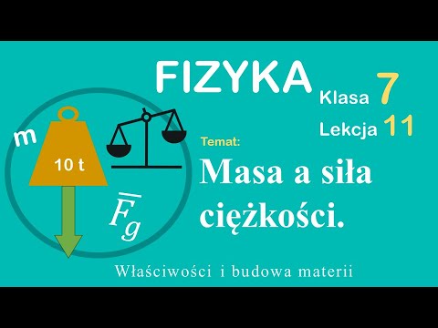 Fizyka Klasa 7 Lekcja 11: Masa a siła ciężkości.