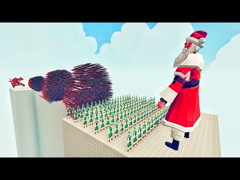 100x ELF + GIANT SANTA vs EVERY GOD - Totally Accurate Battle Simulator TABS