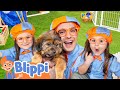 Join Blippi Layla And Myka For A Puppy Playdate Blippi S Ultimate Playdate Videos For Kids