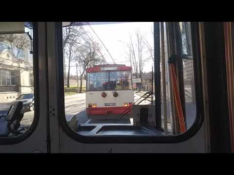 Vilniaus troleibusai 4 Antakalnis–Centras–Žemieji Paneriai Škoda 14Tr13/6 Nr.1591