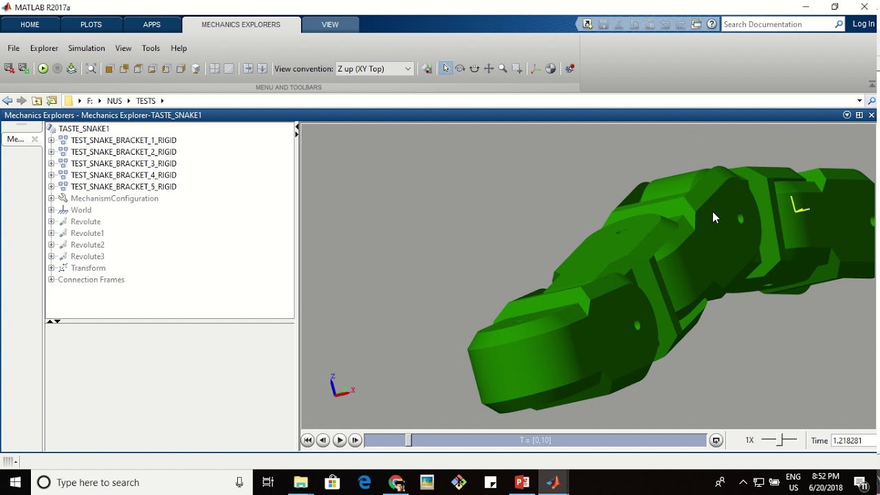 Snake Robot Simulation Using Matlab Simulink