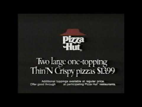 Pizza Hut Thin'N Crispy Pizza Commercial (1986)