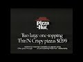 Pizza Hut Thin N Crispy Pizza Commercial 1986