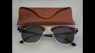 The Most Stylish Ray-Ban Sunglasses: Ray-Ban Clubmaster RB3016 W0366 Gold Havana Tortoise Polarised