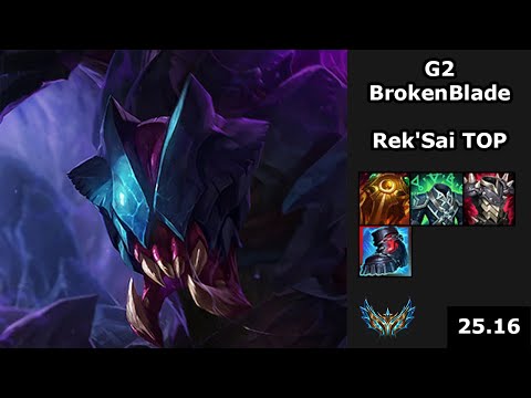 G2 BrokenBlade (Rek'Sai) vs Yorick - EUW Challenger - Patch 25.16