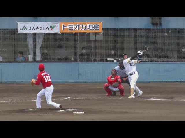 【ファーム】ホークス・中谷将大 詰まりながらも運んだタイムリーヒットで追加点!! 2022年5月29日  福岡ソフトバンクホークス 対 広島東洋カープ