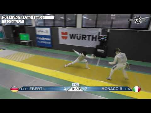 FE F F Individual Tauberbischofsheim GER World Cup 2017 T64 31 yellow EBERT GER vs MONACO ITA