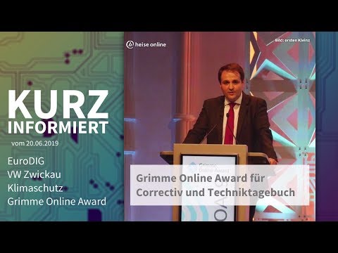 EuroDIG, VW Zwickau, Klimaschutz, Grimme Online-Award  | Kurz informiert vom 20.06.2019
