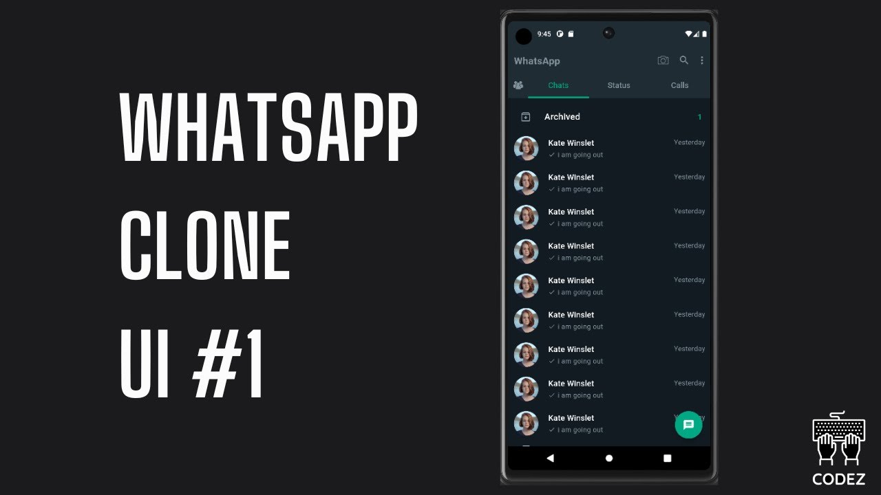 WhatsApp Clone Flutter UI Design #1 - Flutter Tutorial
