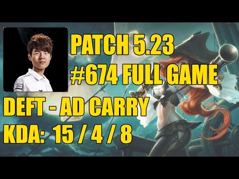 EDG Deft - ADC: Miss Fortune vs Quinn - KR Challenger #674 Full Game