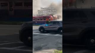 Flames engulf West Springfield, Massachusetts landmark Charlie's Diner