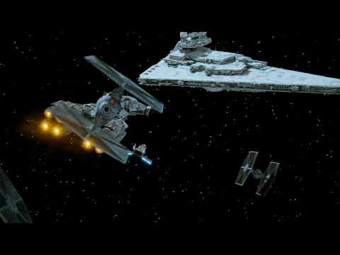 TIEs Strafing a Corellian Frigate WIP#5