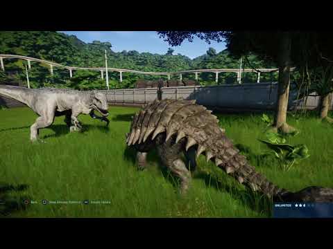 Jurassic World Evolution: (Modified) Ankylosaurus vs Indominus rex