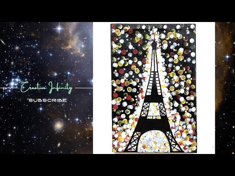Eiffel Tower - Paris//Acrylic Painting🎨//Step by Step easy tutorial for beginners