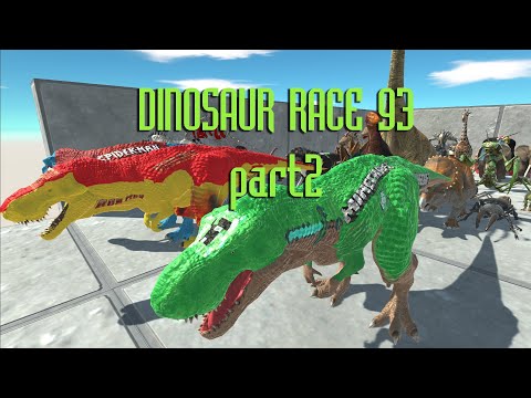 DINOSAUR RACE 93 PART 2(all units race) - Animal Revolt Battle Simulator