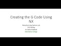 Creating G Code in NX for CNC Milling