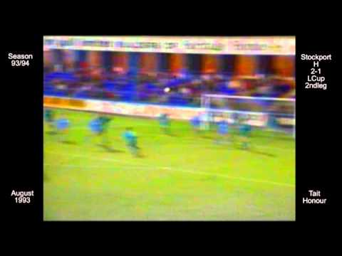 1993 - 1994 Hartlepool FC 03 W Stockport Co LCup 2nd leg - Tait Honour