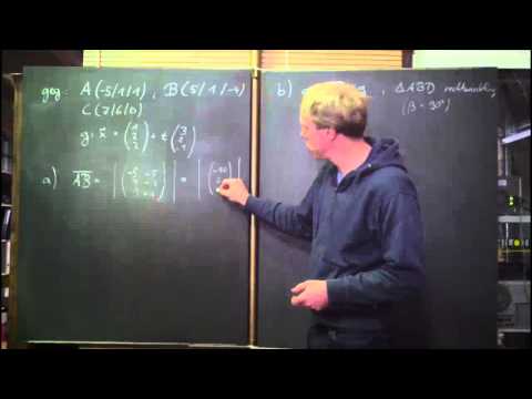 Maturaaufgabe Vektorgeometrie 1 - Teil a)