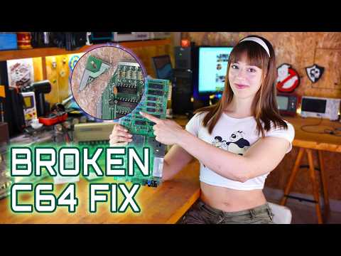 Viewer sent me a broken C64 board - Can I fix it?